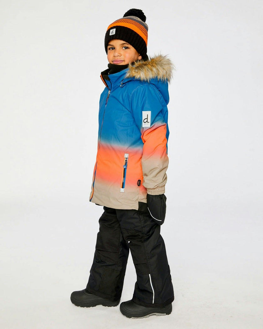 Two Piece Play Snowsuit Blue And Orange Gradient