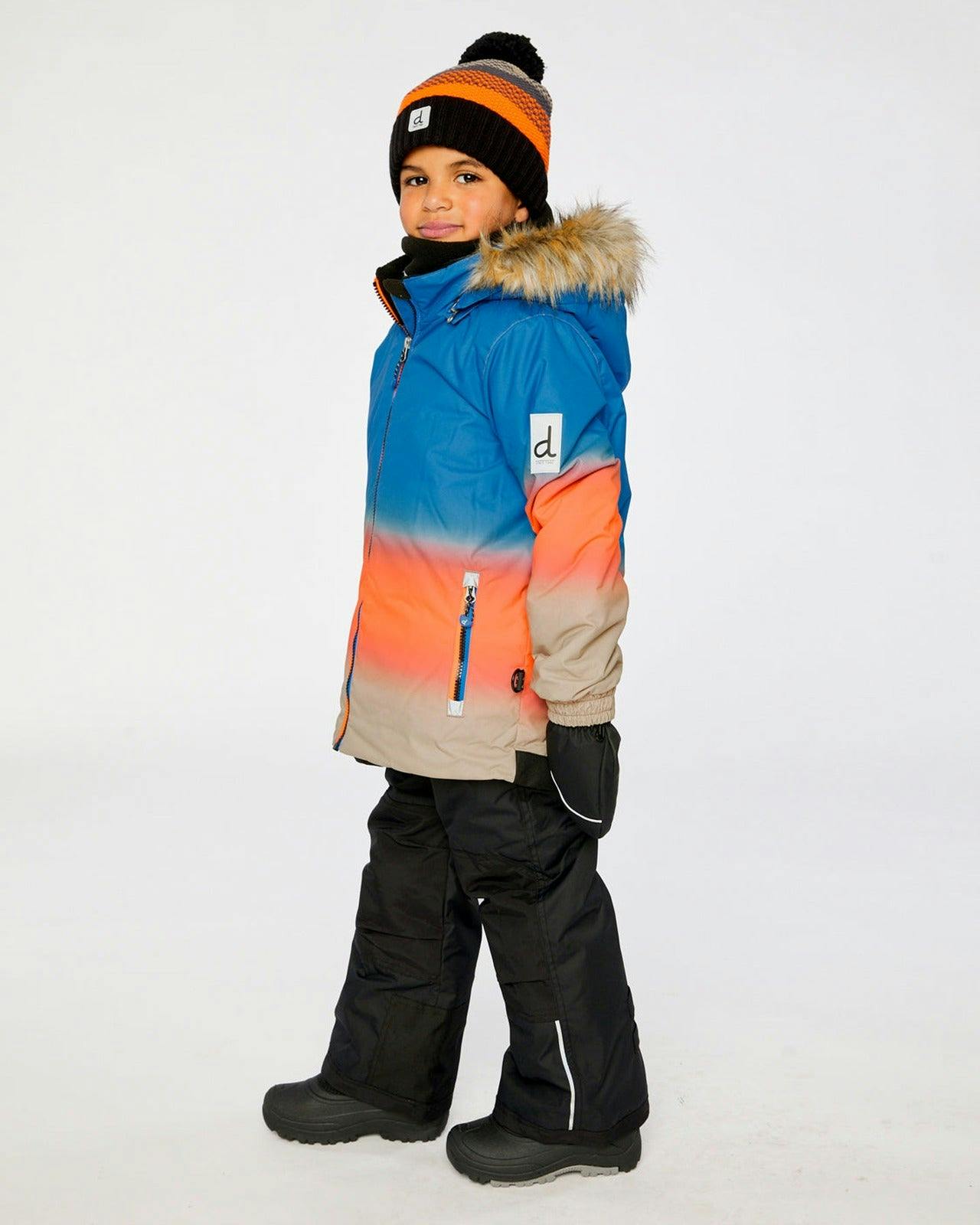 Two Piece Play Snowsuit Blue And Orange Gradient