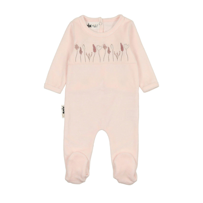 Boys Winter Garden Embroidered Long Sleeve Long Sleeve Footie