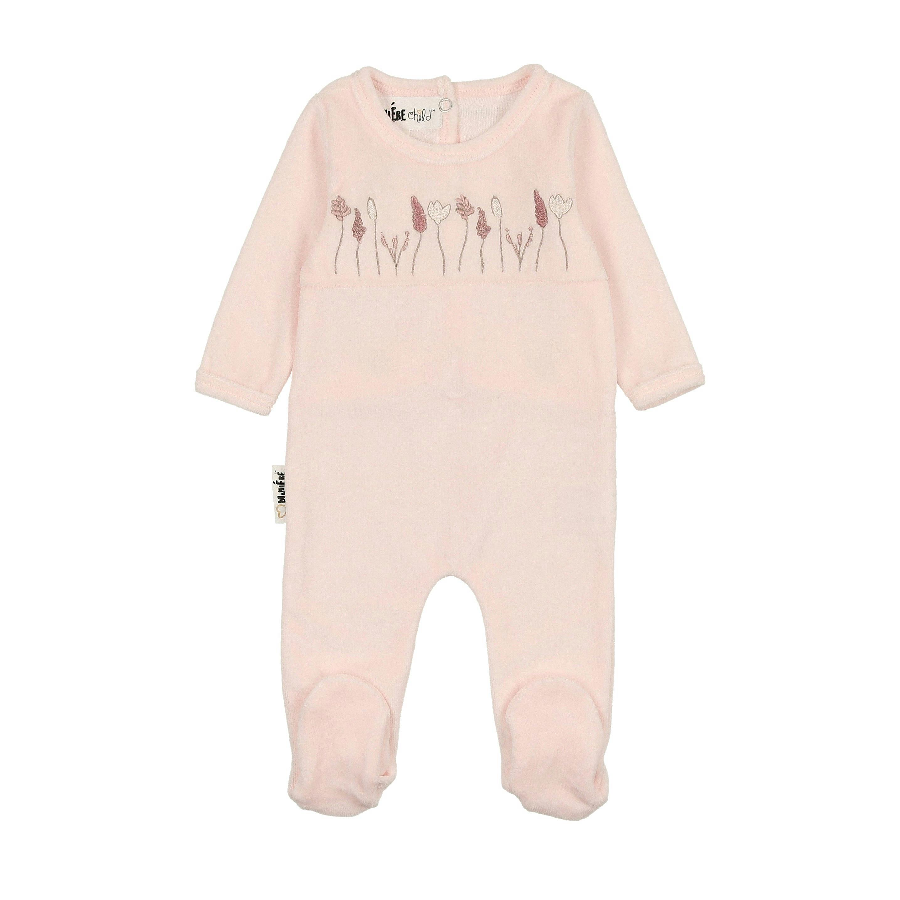 Boys Winter Garden Embroidered Long Sleeve Long Sleeve Footie