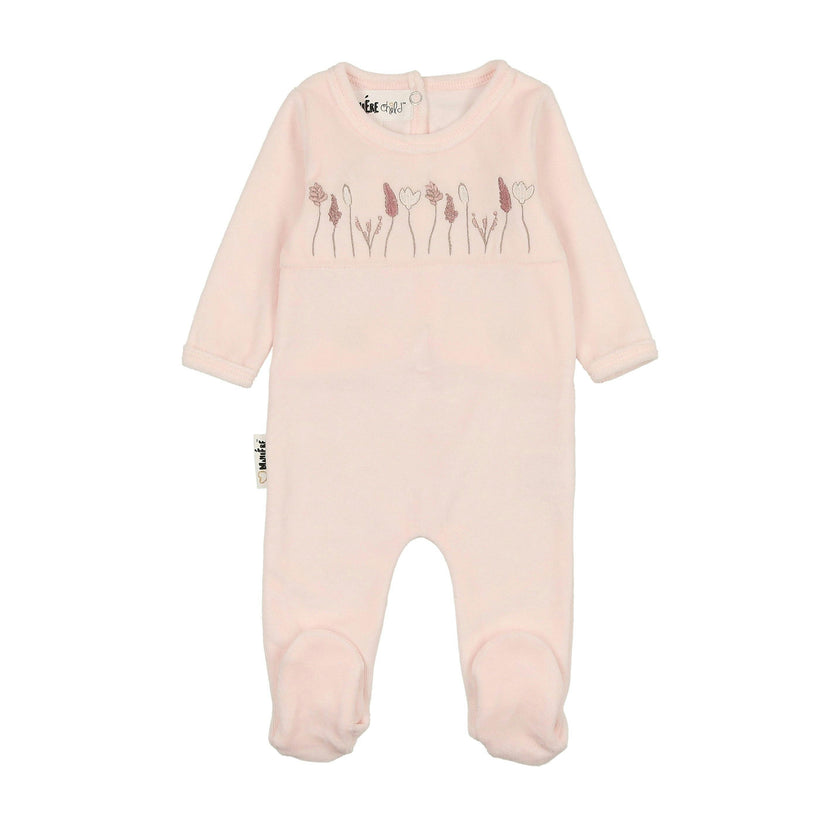 Boys Winter Garden Embroidered Long Sleeve Long Sleeve Footie