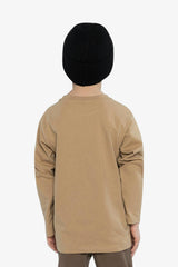 Long Sleeve Organic Cotton T-Shirt Beige
