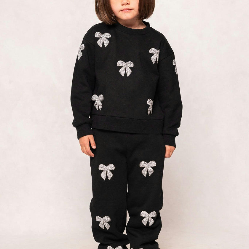 Mini Micah Jogger Sweatpants in Black