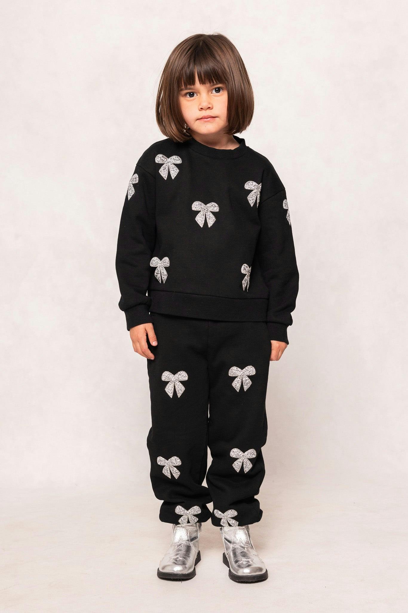 Mini Micah Jogger Sweatpants in Black