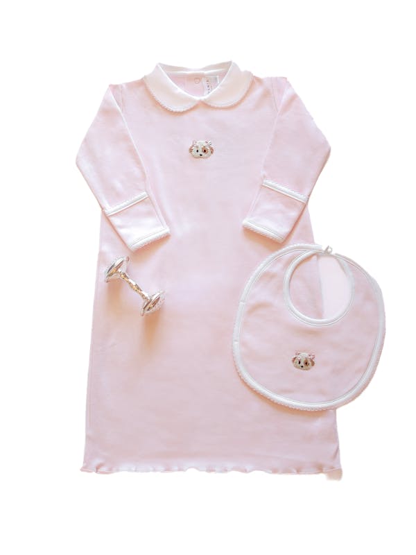 Spotted Girl Puppy Day Gown | Lt Pink