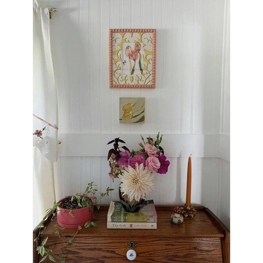 Slow Seeds No. 3 – Original Watercolor & Oil Pastel Painting