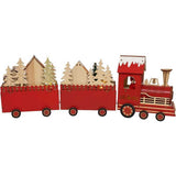 22.24-Inch Battery Operated LED Lighted Truck With Santa and Home Scene Table Piece
