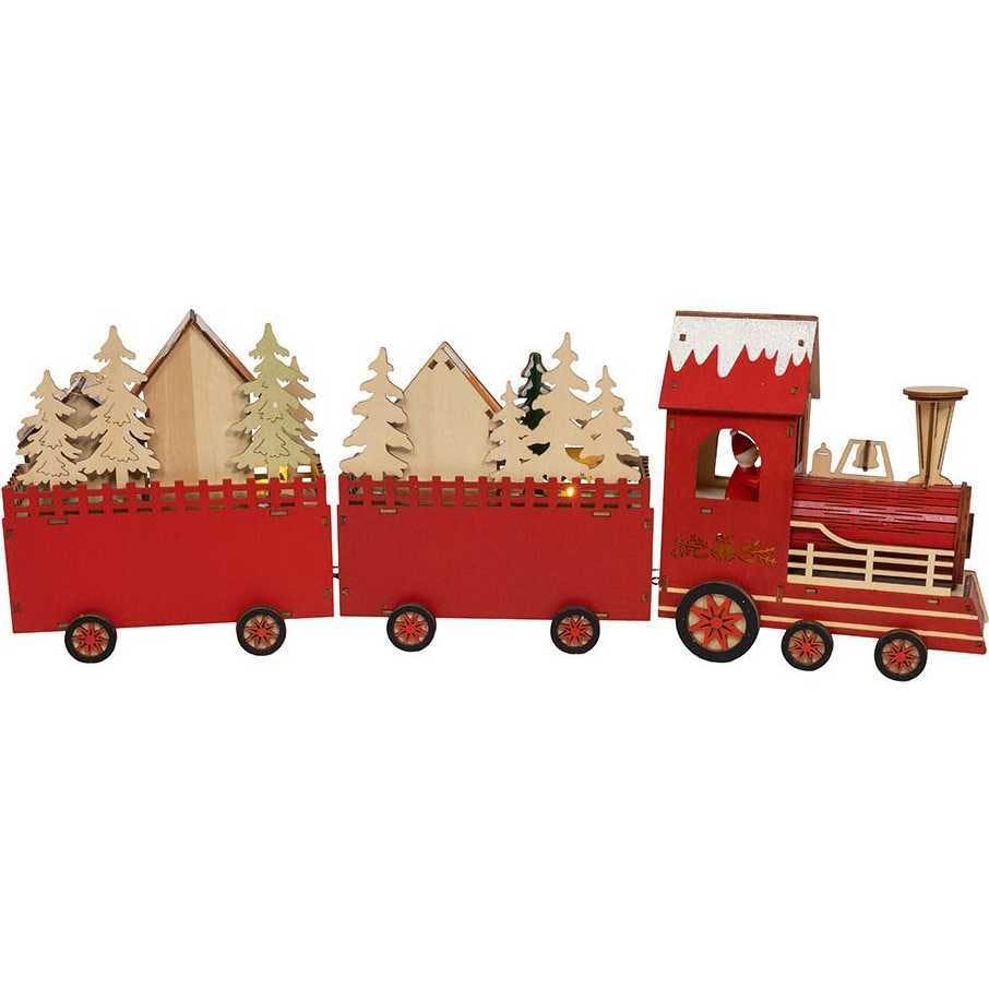 22.24-Inch Battery Operated LED Lighted Truck With Santa and Home Scene Table Piece
