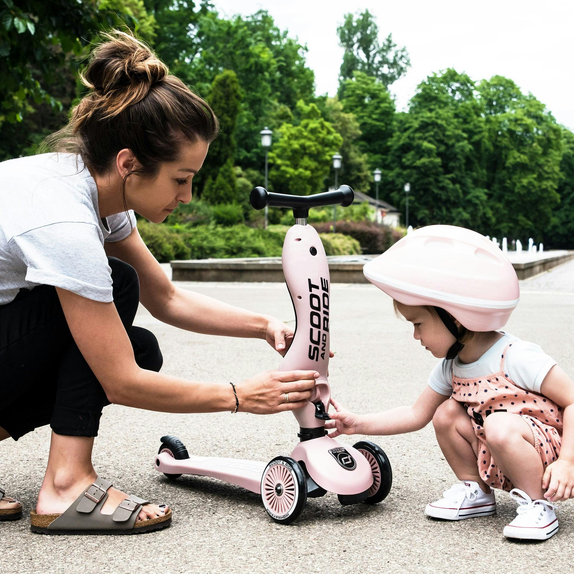 HighwayKick 1 Scooter and Ride On Toy Rose