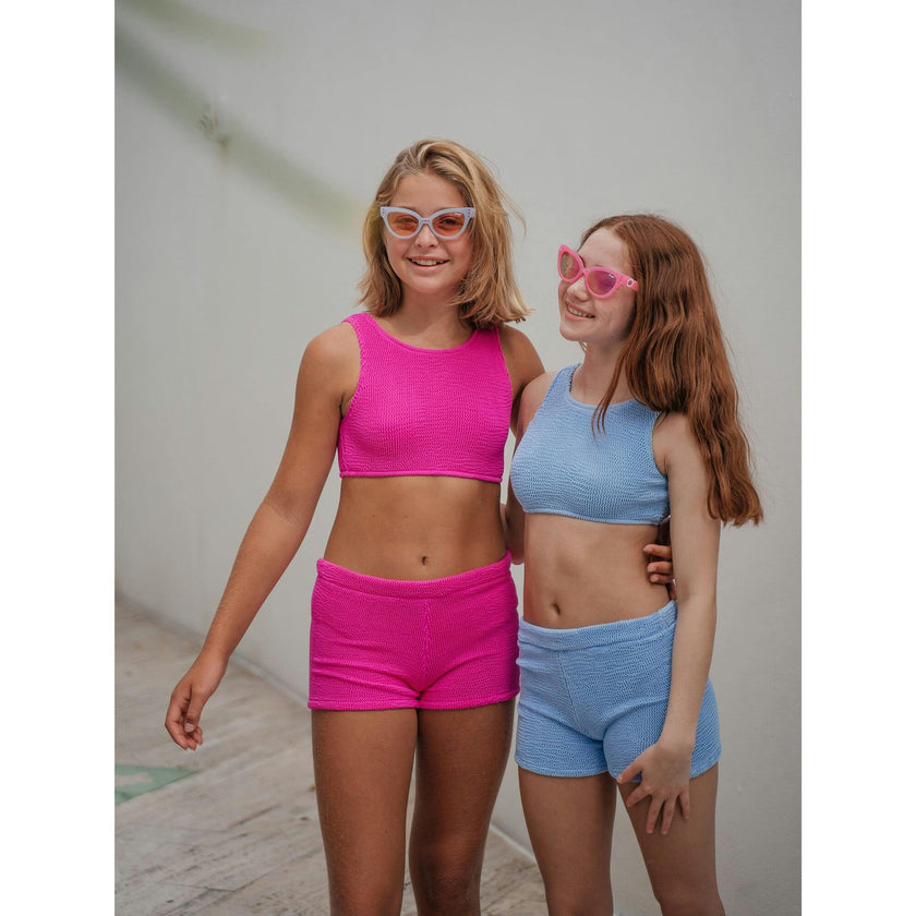 Ibiza Crinkle Shorts Blue