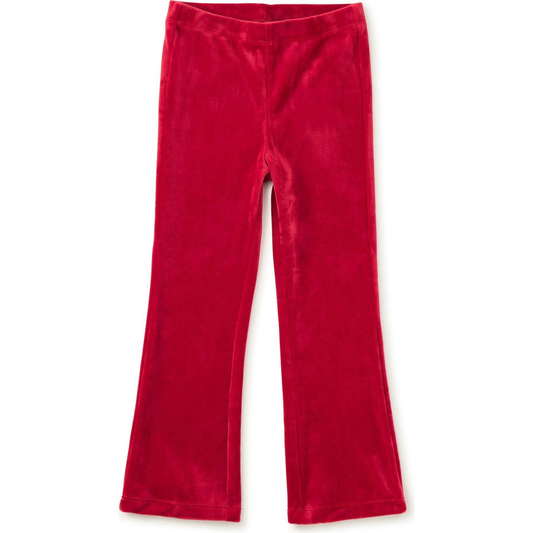 Very Velour Flare Pants, Red