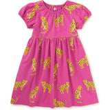 Puff Sleeve Empire Dress, Pink