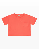 Cotton Jersey Raw Edge Pocket Tee