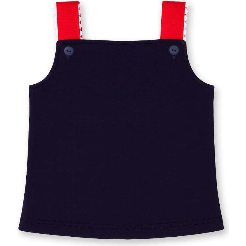 Knit Top With Ric Rac, Flowers & Star