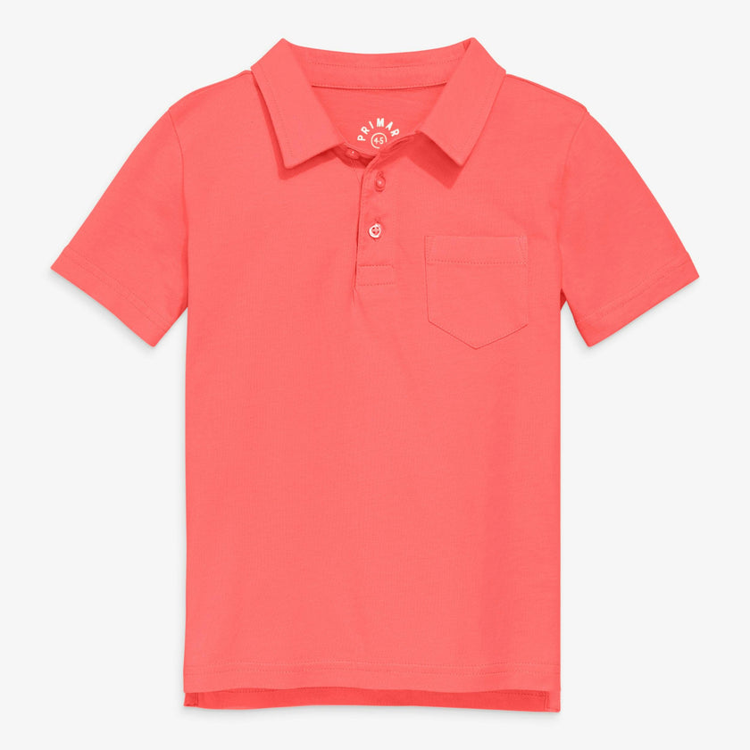 Kids short sleeve polo in seasonal colors