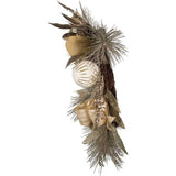 24-Inch Silver and Gold Champagne Rattan Wreath