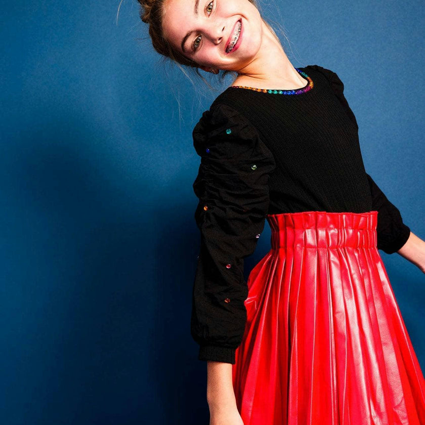 Gem Queen Puff Sleeve Blouse