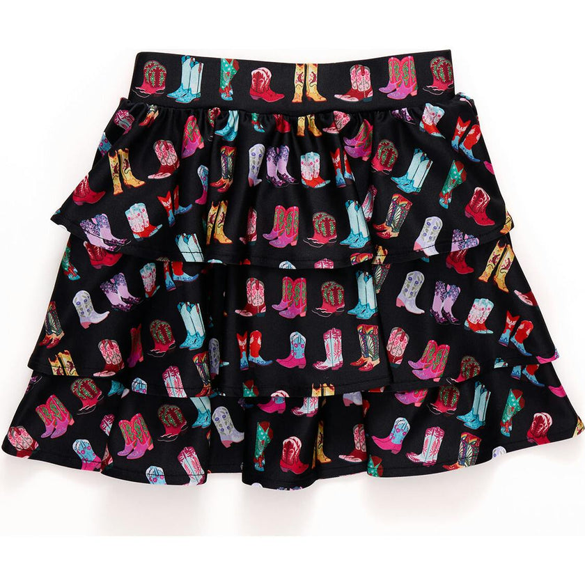 Girls Hi-shine Tiered Skirt