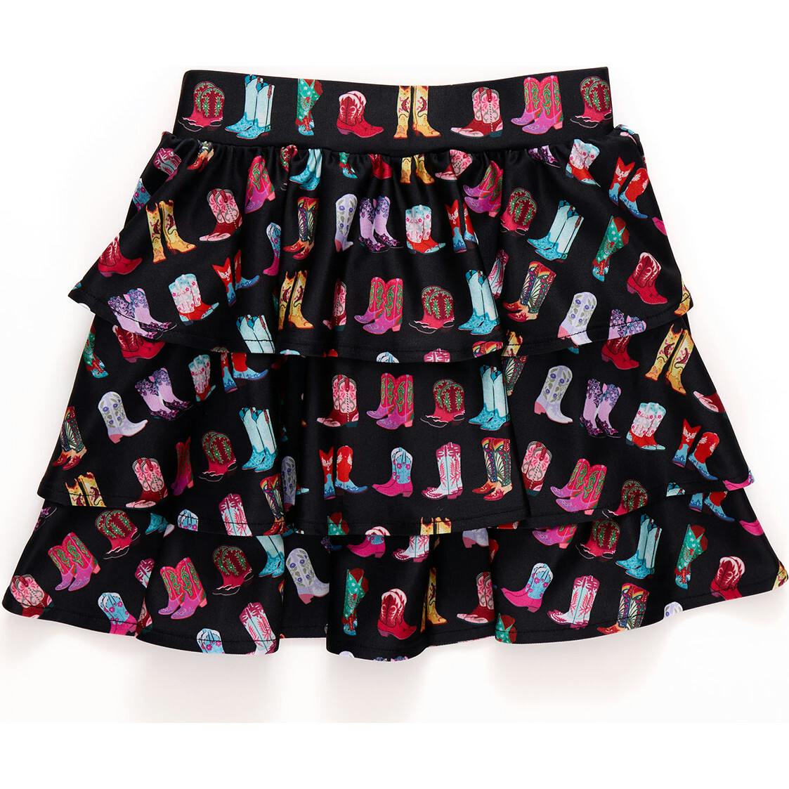 Girls Hi-shine Tiered Skirt