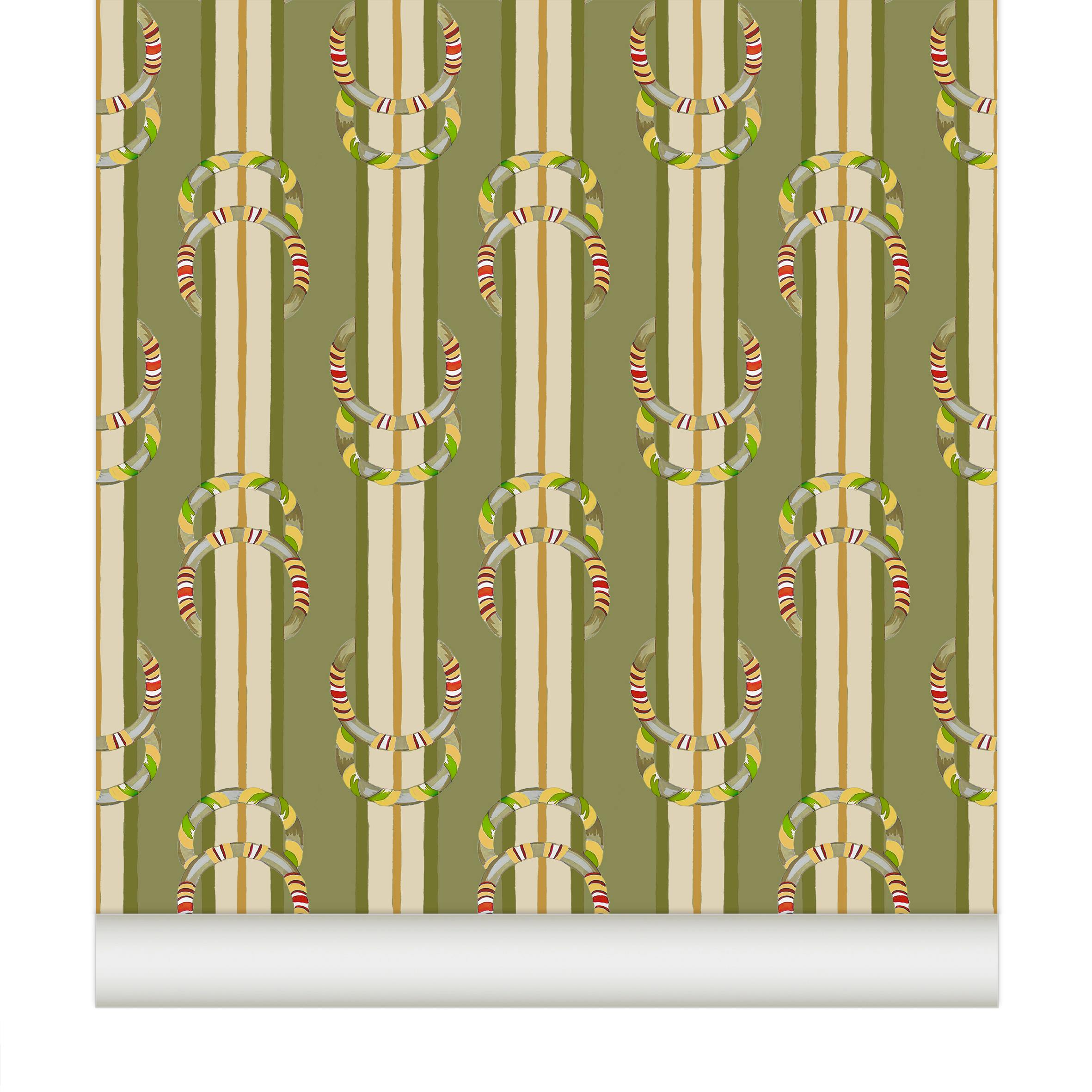 Papier peint Gaucho coloris Olive