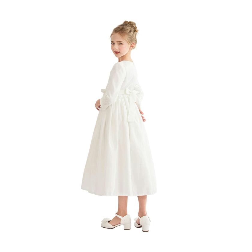 White Marindel Lace & Tulle Dress