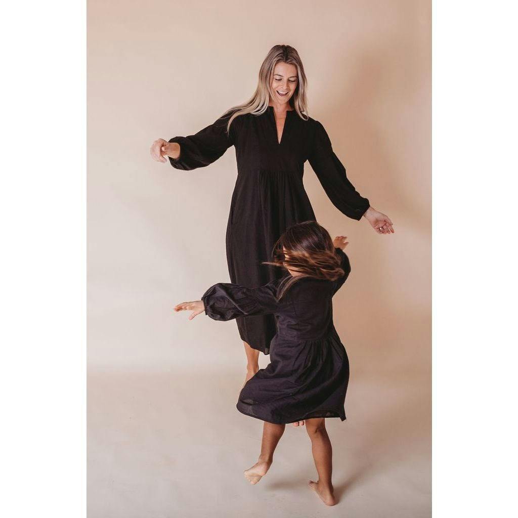 Brush-Stroked Bohemian Dress