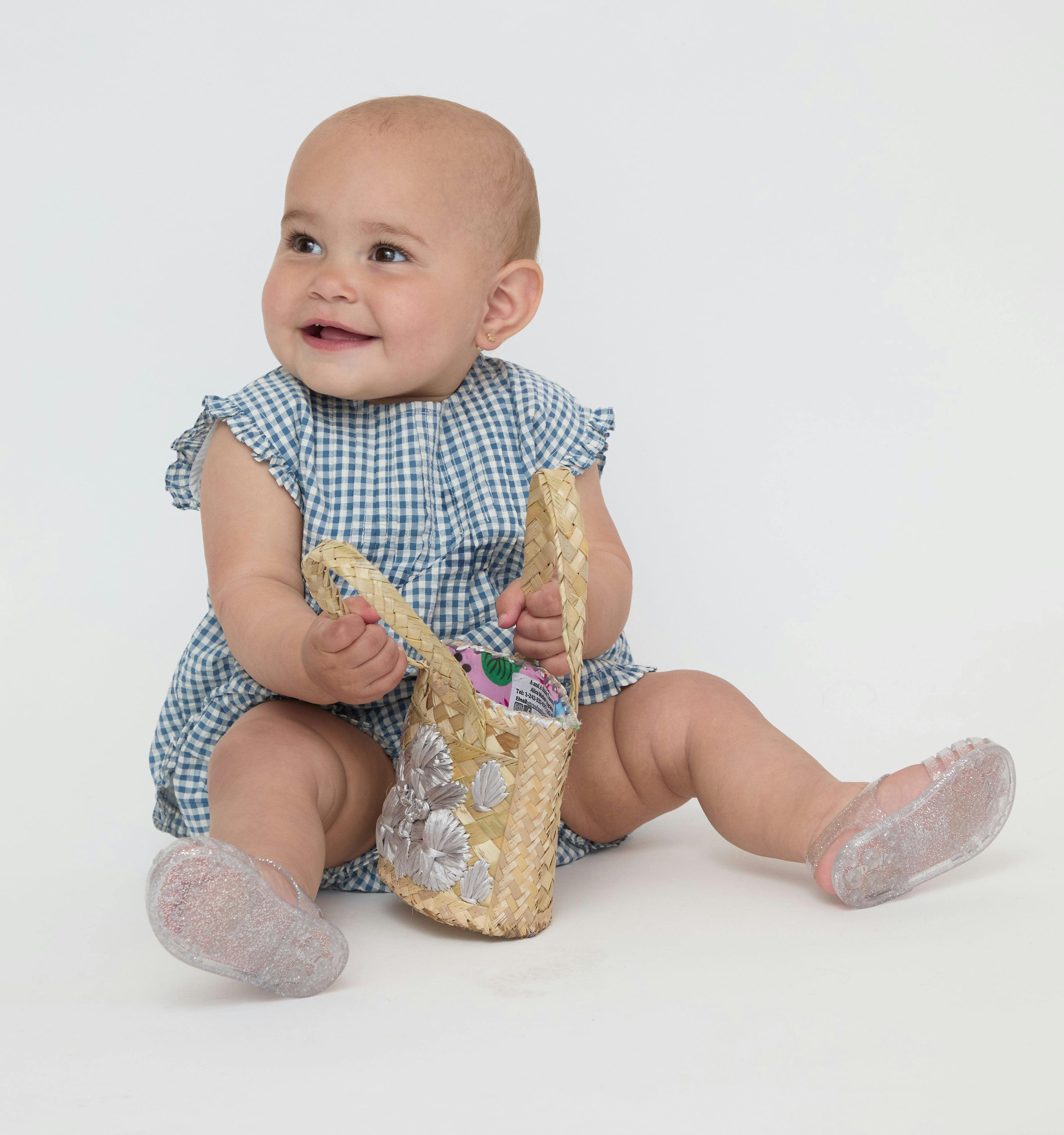The Baby Cameron Short Set - Lagoon Gingham