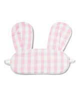 Kid's Twill Bunny Sleep Mask in Pink Gingham