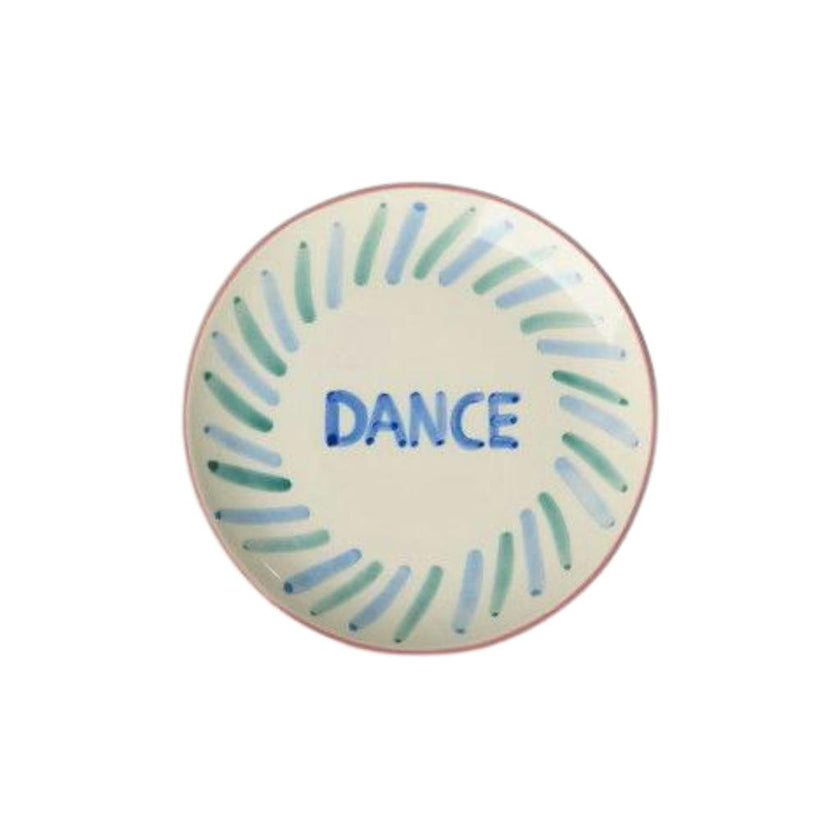 Ceramic Cake Plate with Hand-painted DANCE