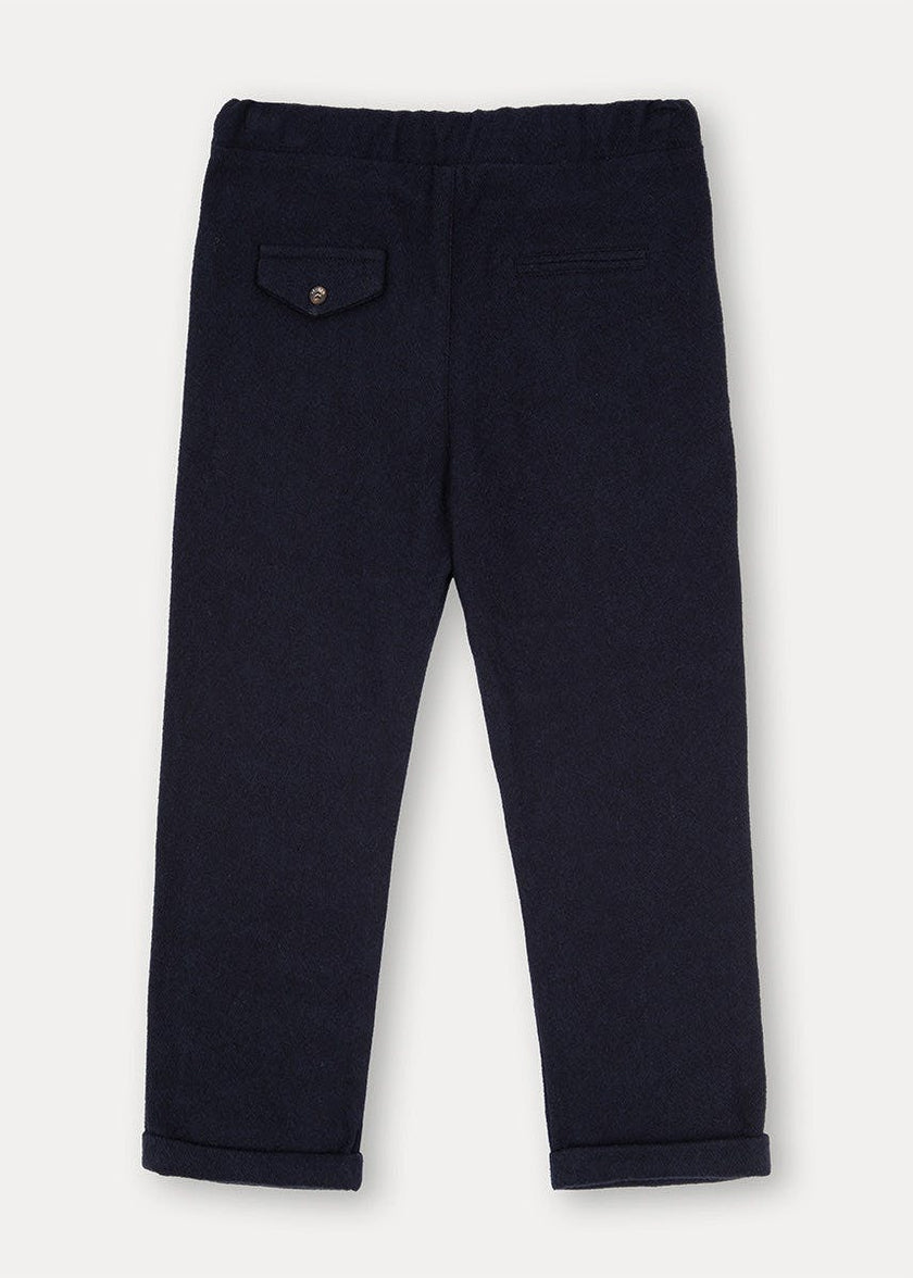 The Navy Flannel Jogger Trousers