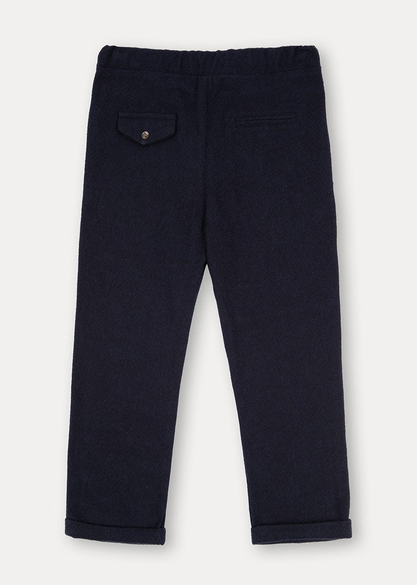 The Navy Flannel Jogger Trousers