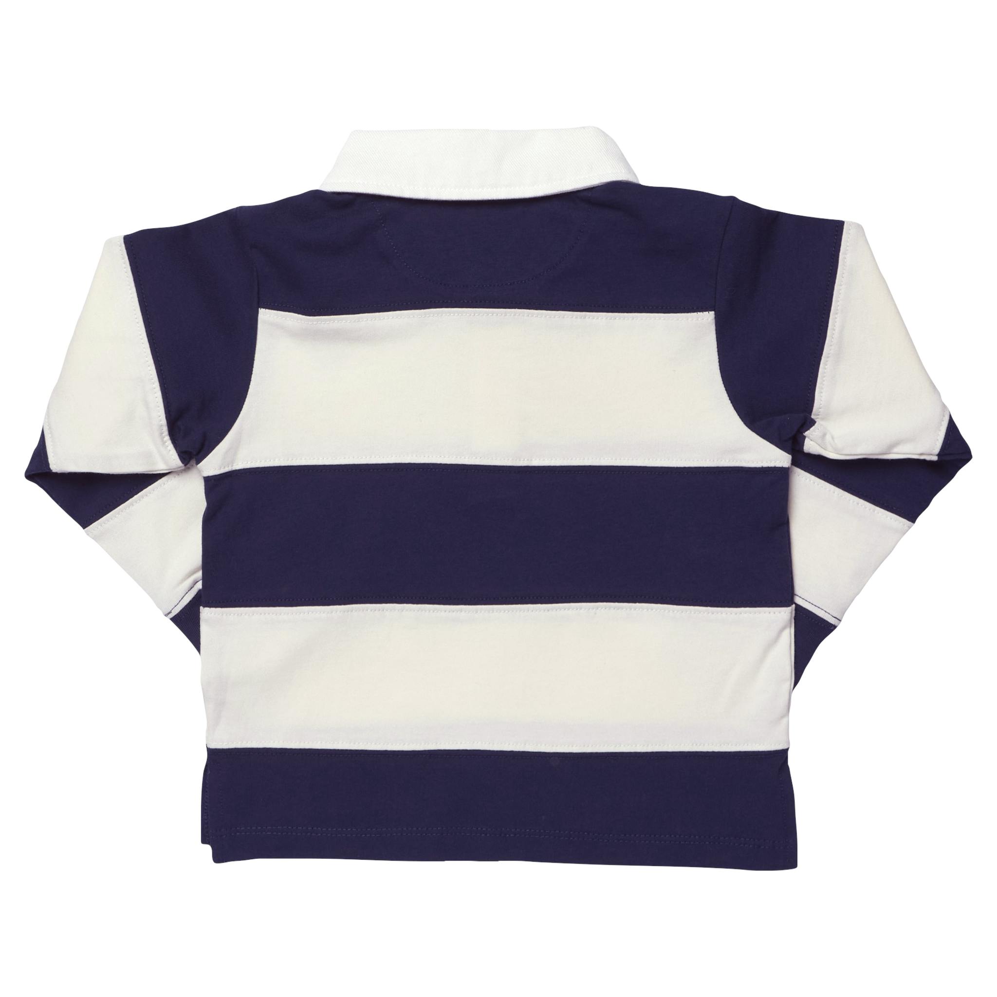 Boys Albert Rugby Shirt - Navy White