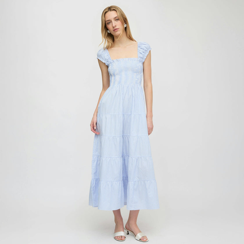 The Stella Nap Dress - Blue/White Stripe