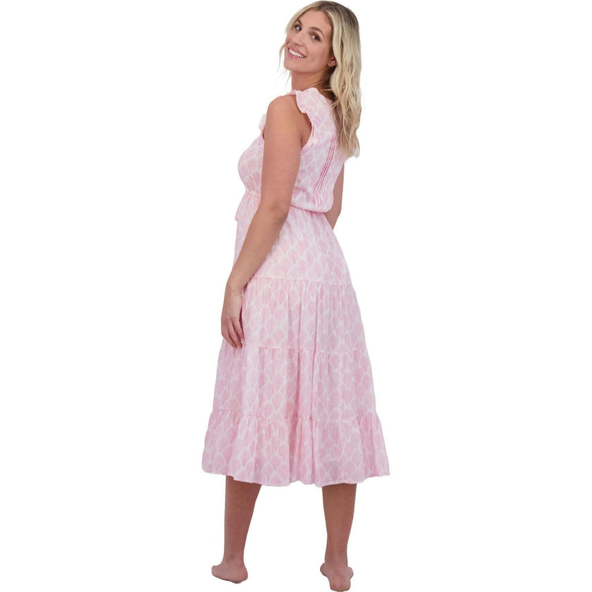 Giselle Women's Maxi Dress Pink Feather, Pink