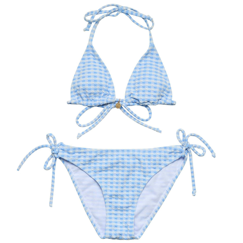 Seaside Gingham Teen Triangle Bikini
