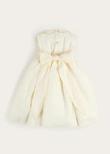 Hand Smocked Gold Embroidered Sleeveless Dress in Ivory (12mths- 10yrs)