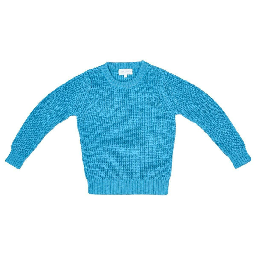 Waffle Knit Jumper | Iceland Blue