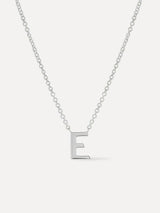 Silver Initial Necklace - Letter Necklace