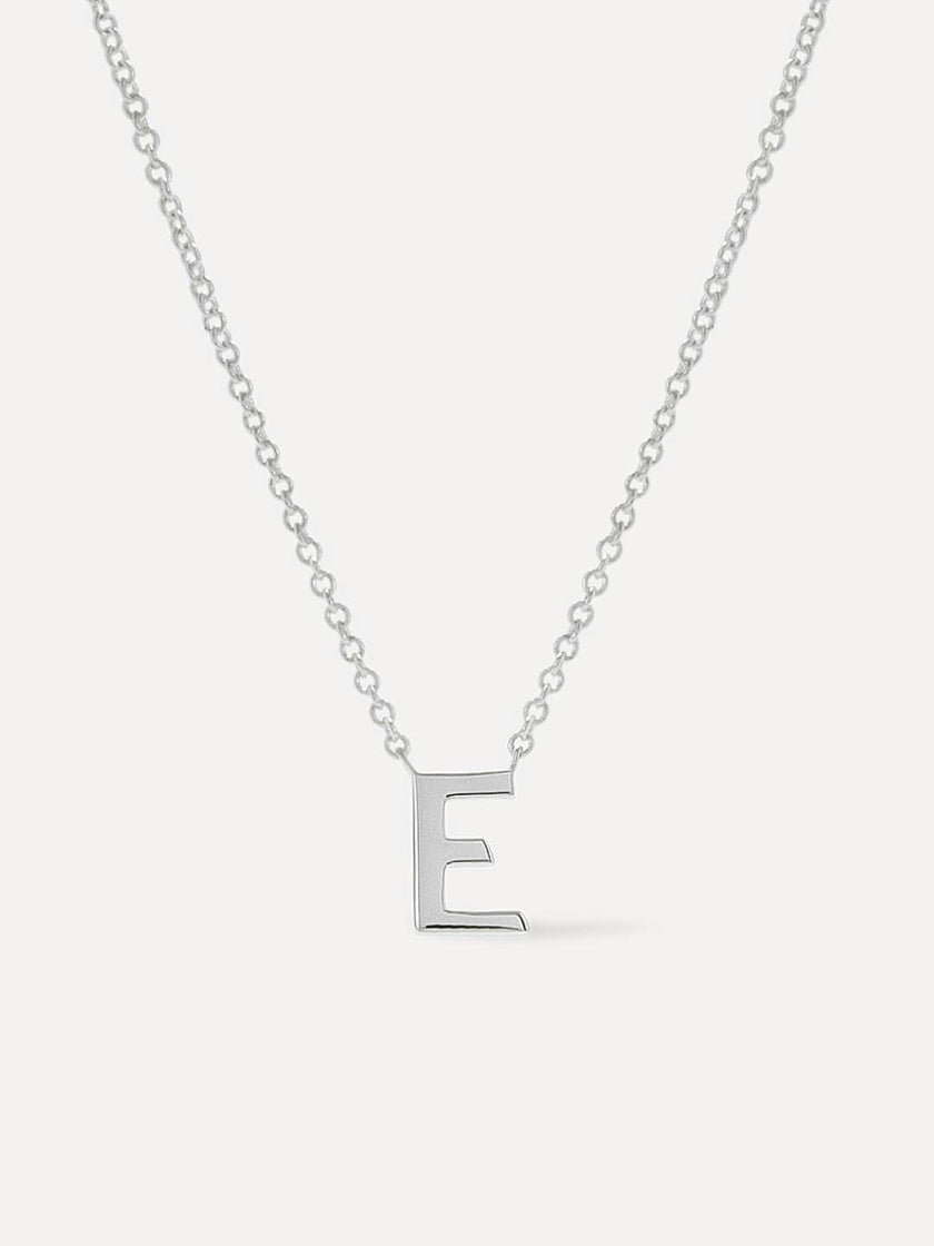 Silver Initial Necklace - Letter Necklace