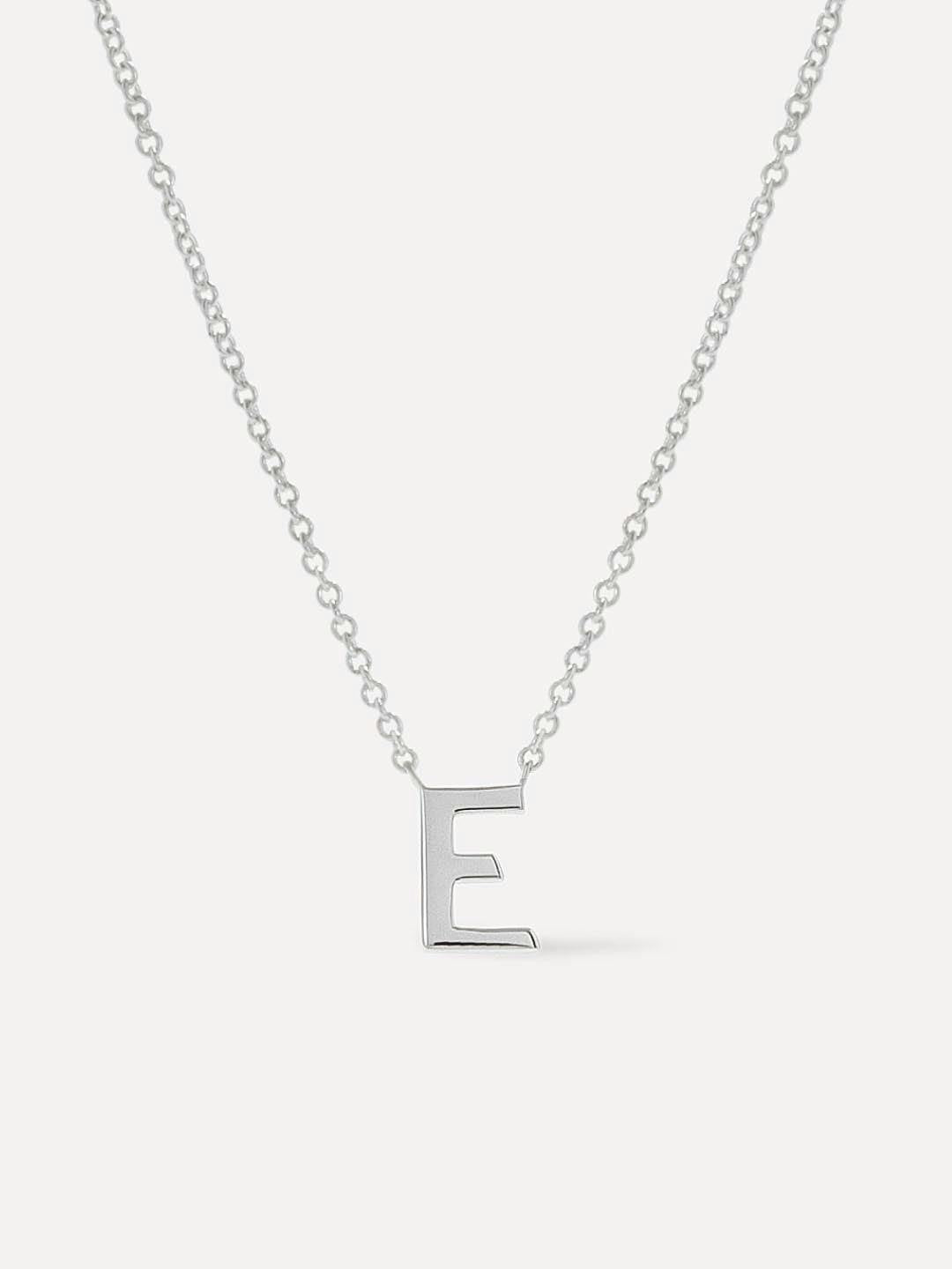 Silver Initial Necklace - Letter Necklace