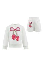 Crystal Cherry Bow Short Set