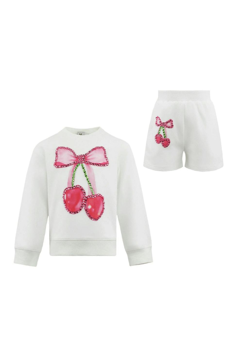 Crystal Cherry Bow Short Set