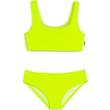 Fay Crinkle Tankini Two Piece Swimsuit - Lime
