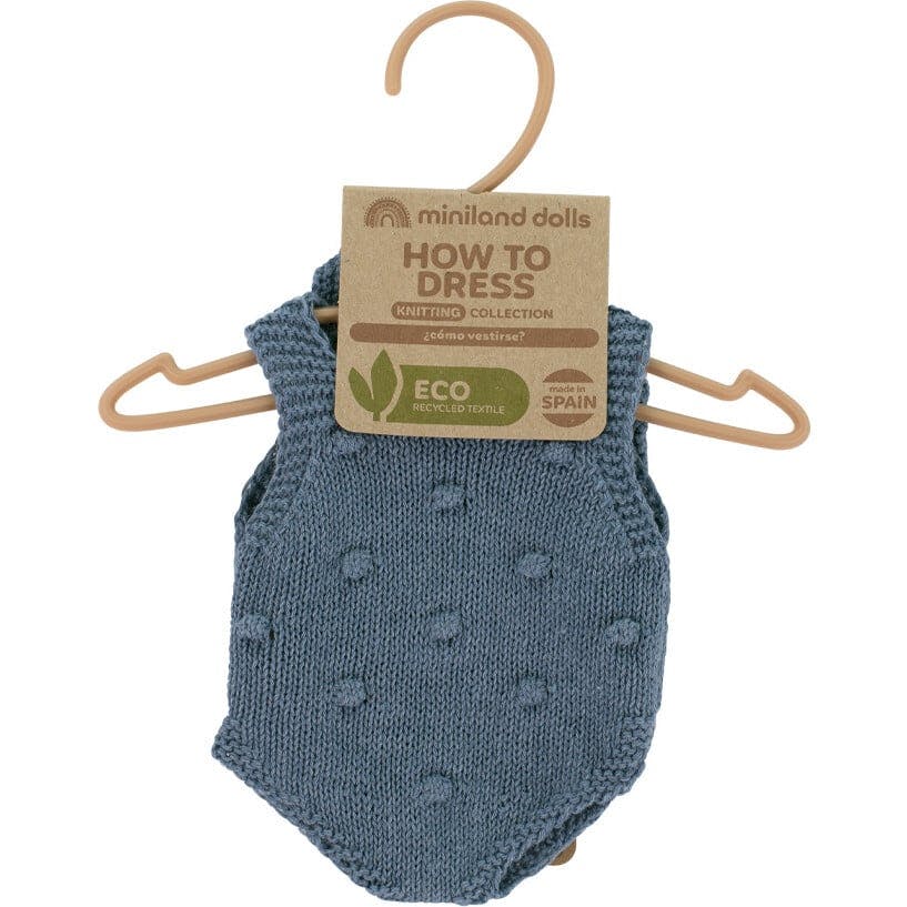 Knitted Doll Outfit 12⅝" - Rompers & Hood