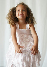 Amélie | Muslin Cotton Anglaise Dress | Seashell
