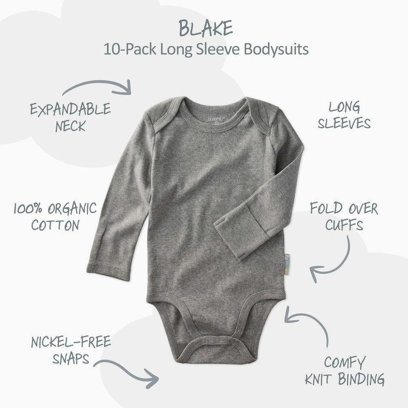 BLAKE 10-Pack Long Sleeve Bodysuit