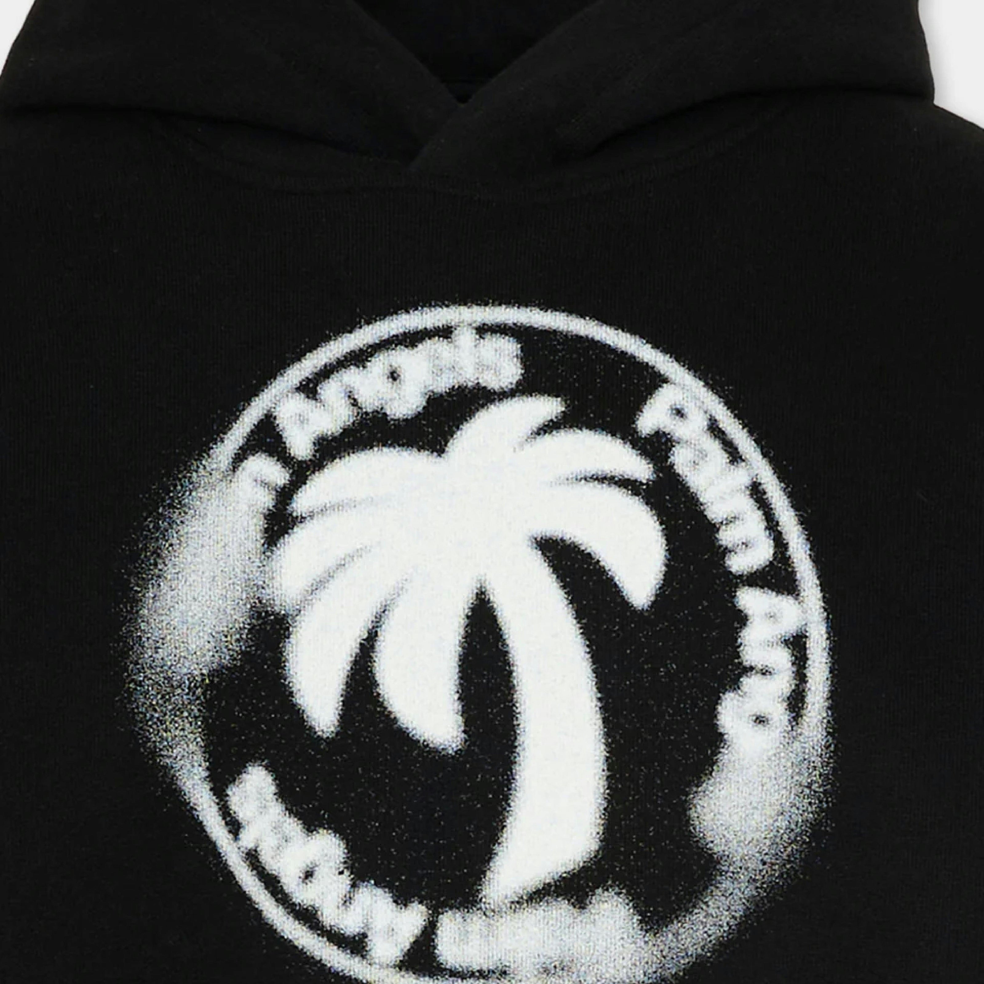 Black Palm Stamp Hoodie
