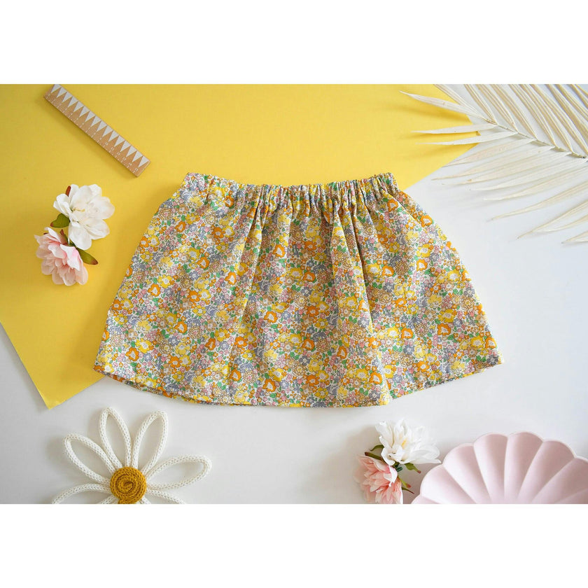 Liberty of London Childrens Elasticated Skirt, Michelle Yellow