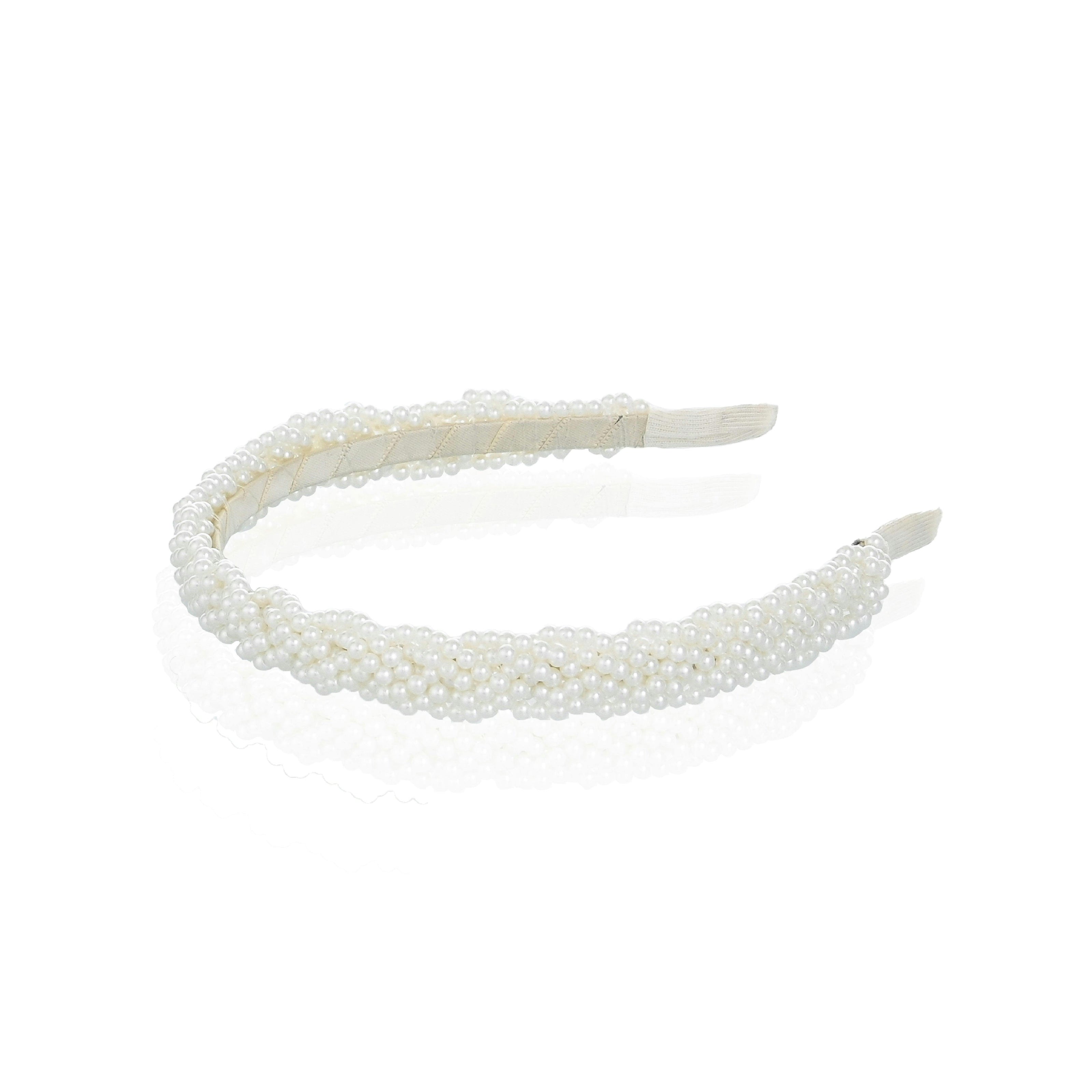 White Pearl Embellished Headband