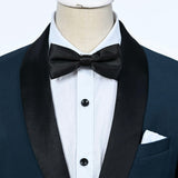 Navy Moustache Shawl Lapel Tuxedo Set